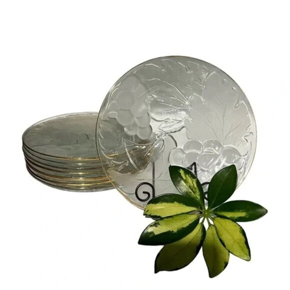 Glass Dessert / Appetizer Plates - Set of 8 - Picture 1 of 3